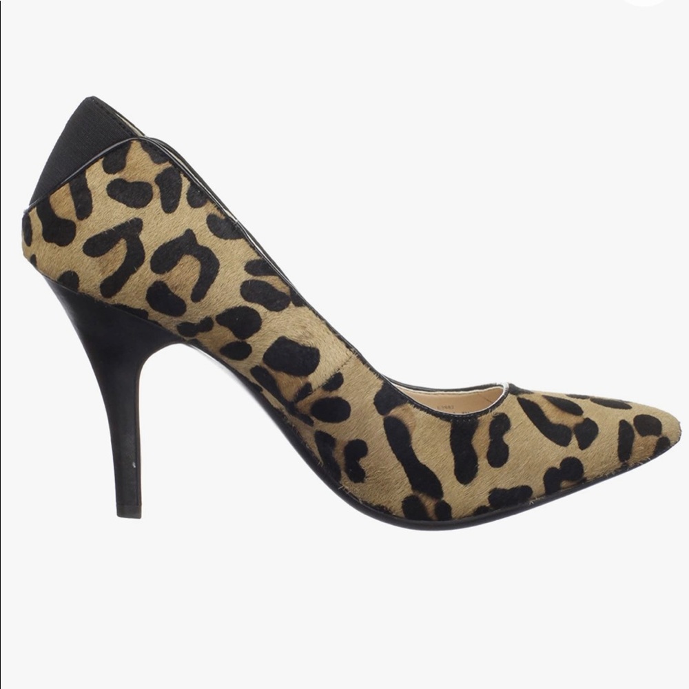Calvin Klein Neila Cow Fur Leopard Heels size 8